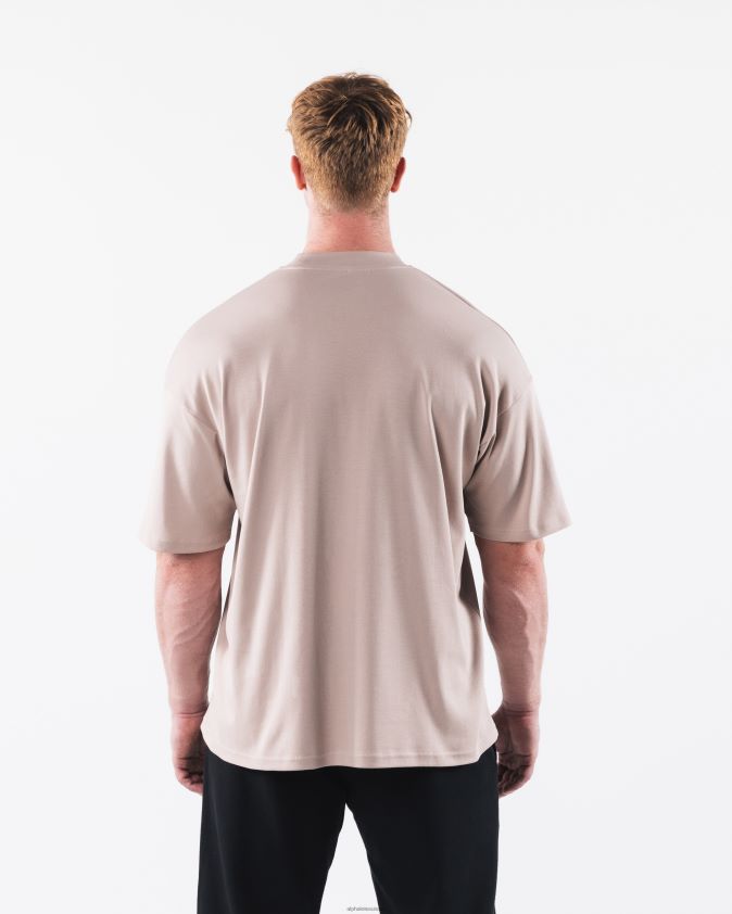 Hommes vêtements 46FZDN503 Alphalete tee-shirt république ambiance marron