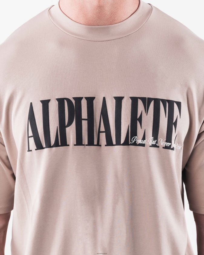 Hommes vêtements 46FZDN503 Alphalete tee-shirt république ambiance marron