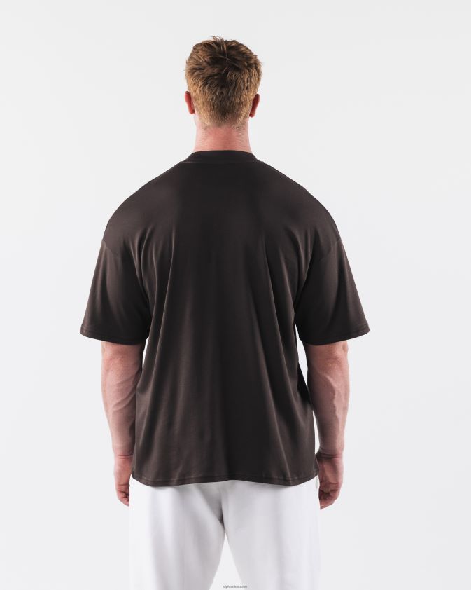 Hommes vêtements 46FZDN505 Alphalete tee-shirt république café turc brun