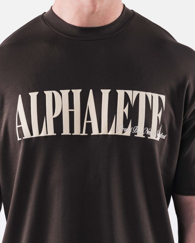 Hommes vêtements 46FZDN505 Alphalete tee-shirt république café turc brun