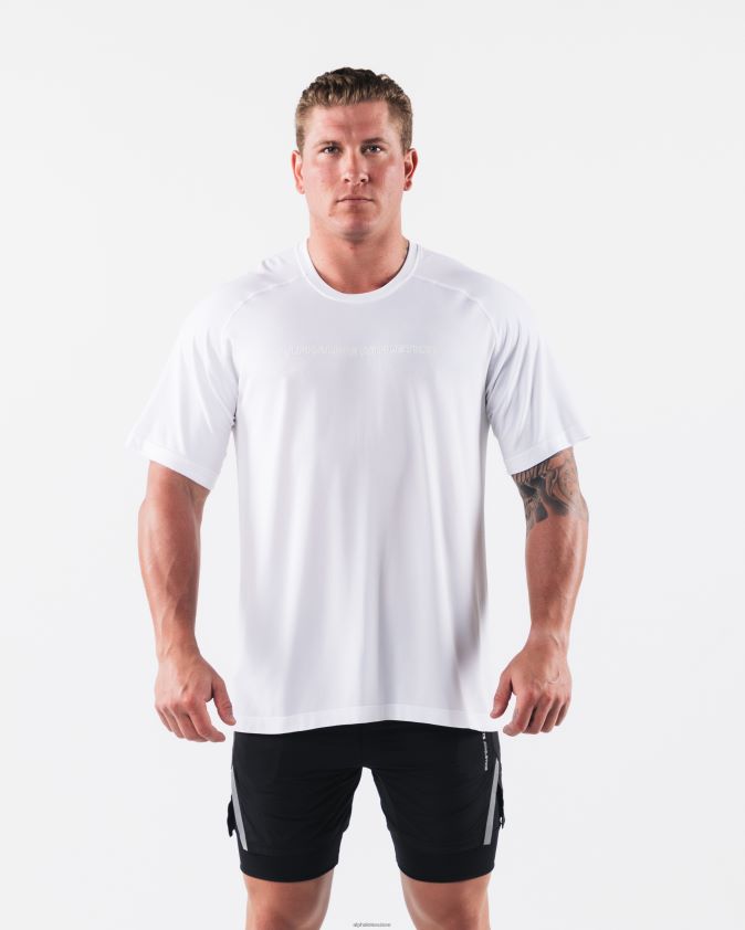 Hommes vêtements 46FZDN507 Alphalete aa t-shirt airtech blanc