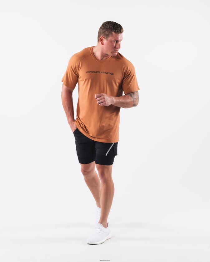 Hommes vêtements 46FZDN512 Alphalete aa t-shirt airtech alliage orange