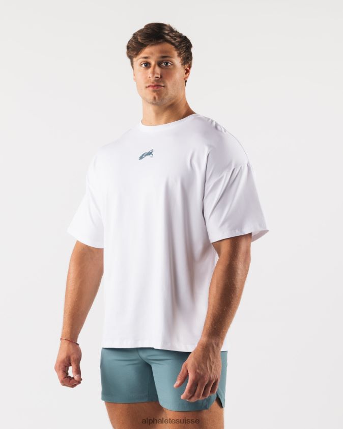 Hommes vêtements 46FZDN525 Alphalete t-shirt à imprimé cachemire tête de loup blanc