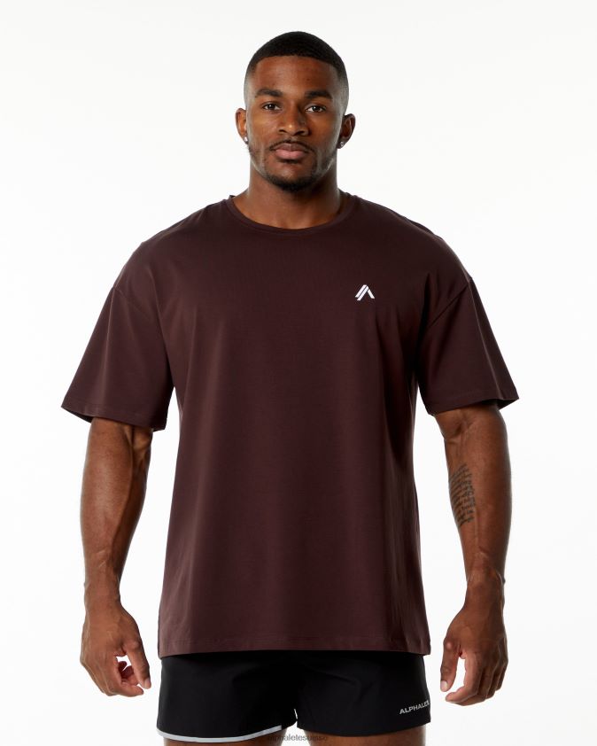 Hommes vêtements 46FZDN551 Alphalete tee-shirt emblème rouge bordeaux