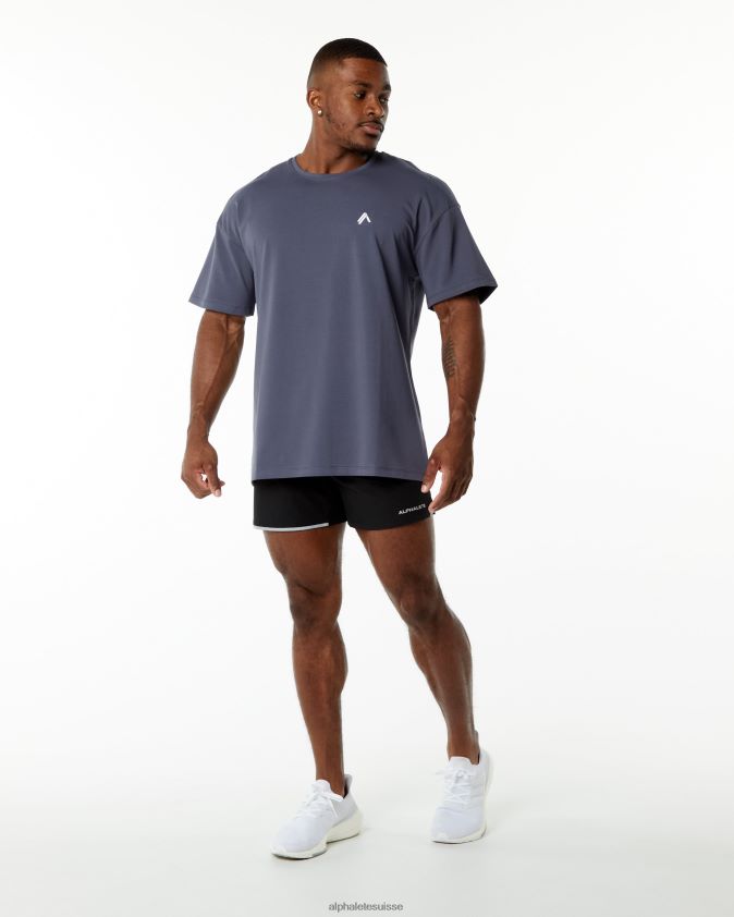 Hommes vêtements 46FZDN552 Alphalete tee-shirt emblème violet atténué