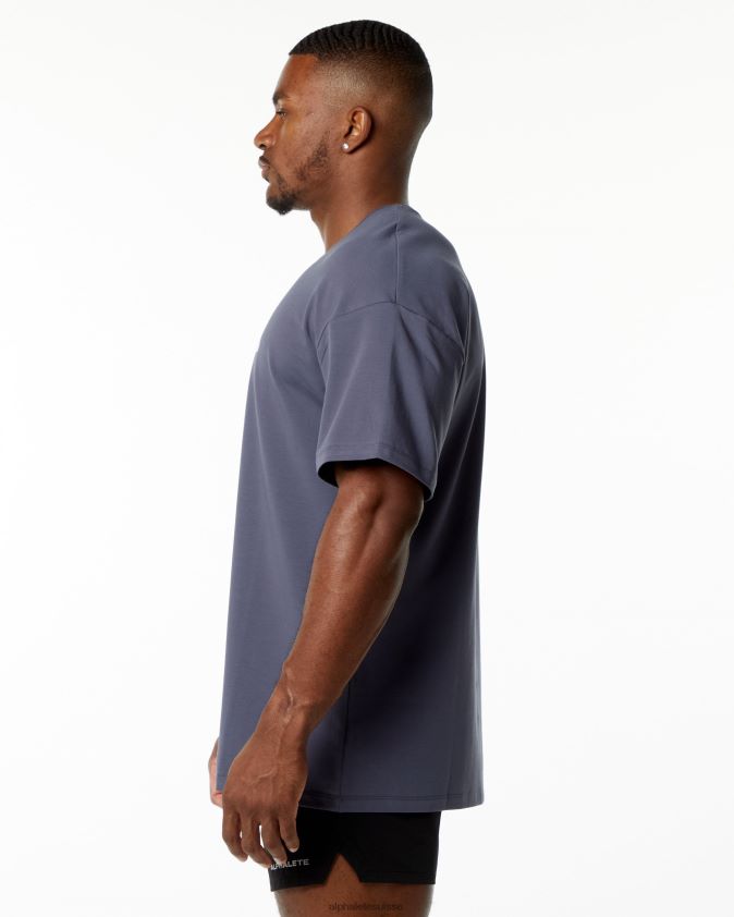 Hommes vêtements 46FZDN552 Alphalete tee-shirt emblème violet atténué