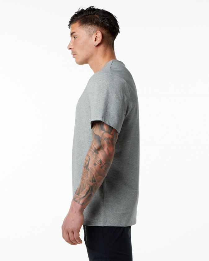 Hommes vêtements 46FZDN553 Alphalete t-shirt classique gris chiné