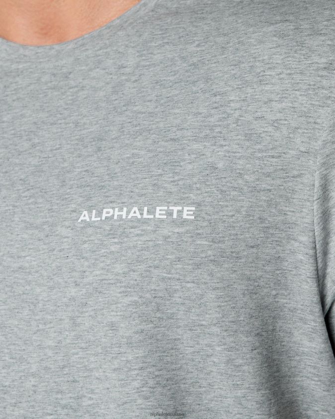 Hommes vêtements 46FZDN553 Alphalete t-shirt classique gris chiné