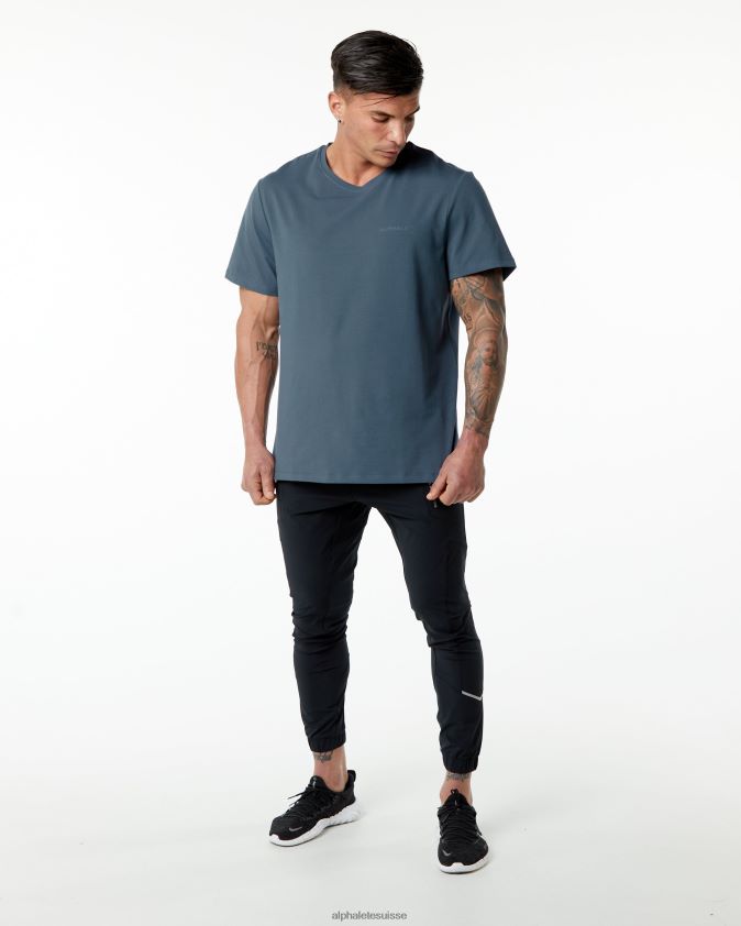 Hommes vêtements 46FZDN556 Alphalete t-shirt classique bleu baleine