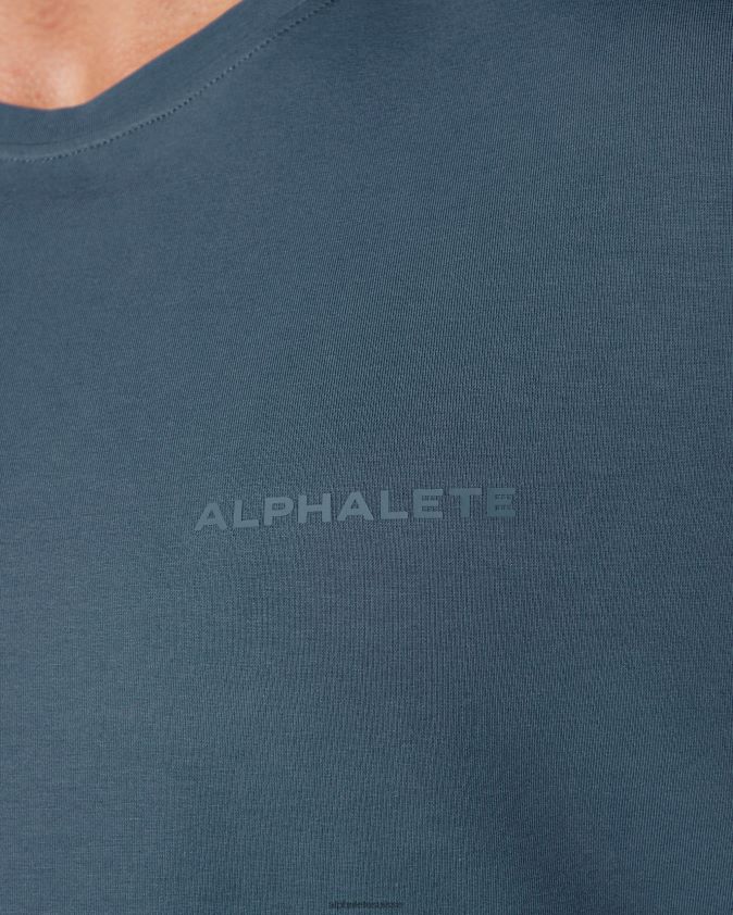 Hommes vêtements 46FZDN556 Alphalete t-shirt classique bleu baleine
