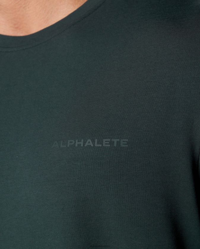 Hommes vêtements 46FZDN557 Alphalete t-shirt classique vert Chasseur
