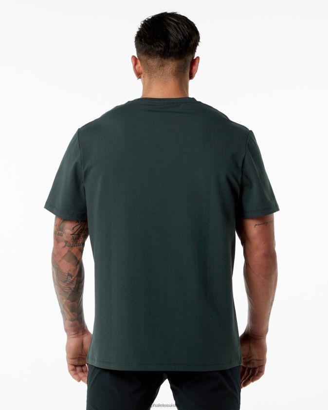 Hommes vêtements 46FZDN557 Alphalete t-shirt classique vert Chasseur