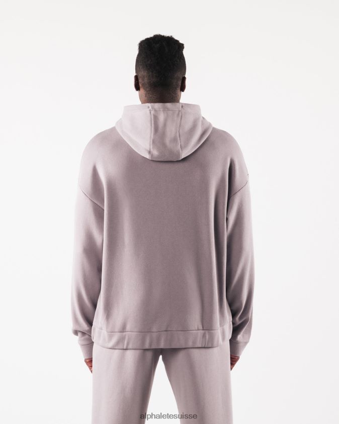 Hommes vêtements 46FZDN611 Alphalete veste entièrement zippée d'origine rose d'eau de rose