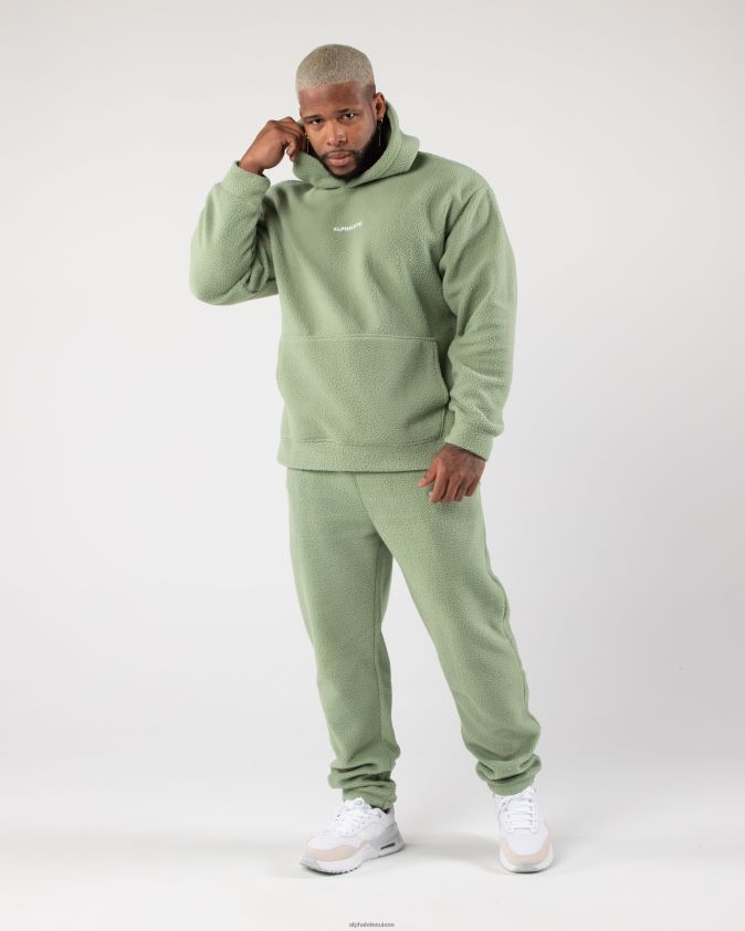 Hommes vêtements 46FZDN618 Alphalete roi à capuche vert sauge