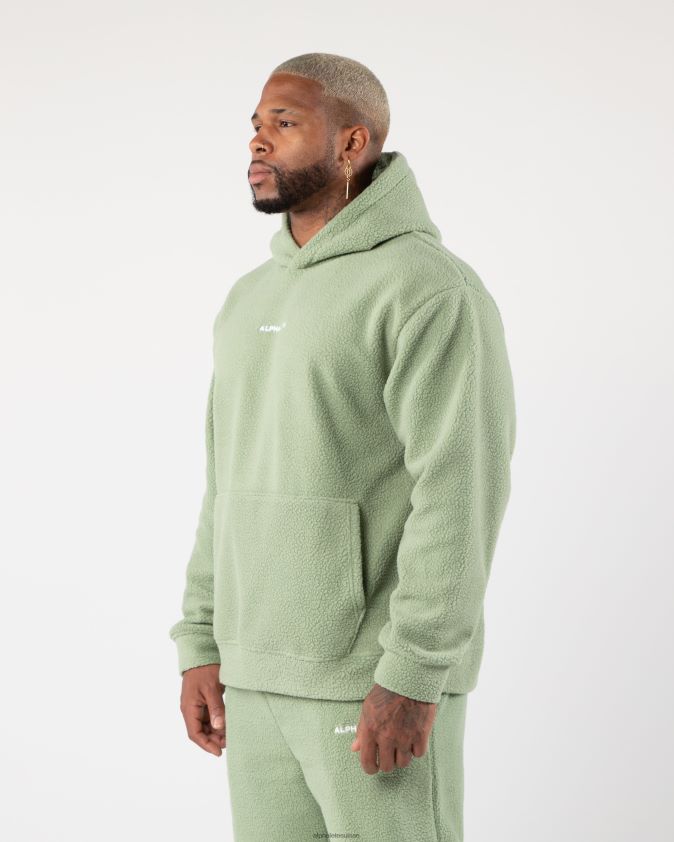 Hommes vêtements 46FZDN618 Alphalete roi à capuche vert sauge