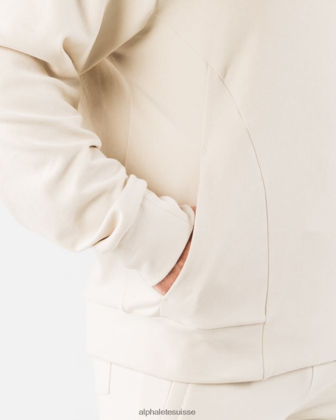 Hommes vêtements 46FZDN621 Alphalete sweat à capuche identité pro coquillage marron