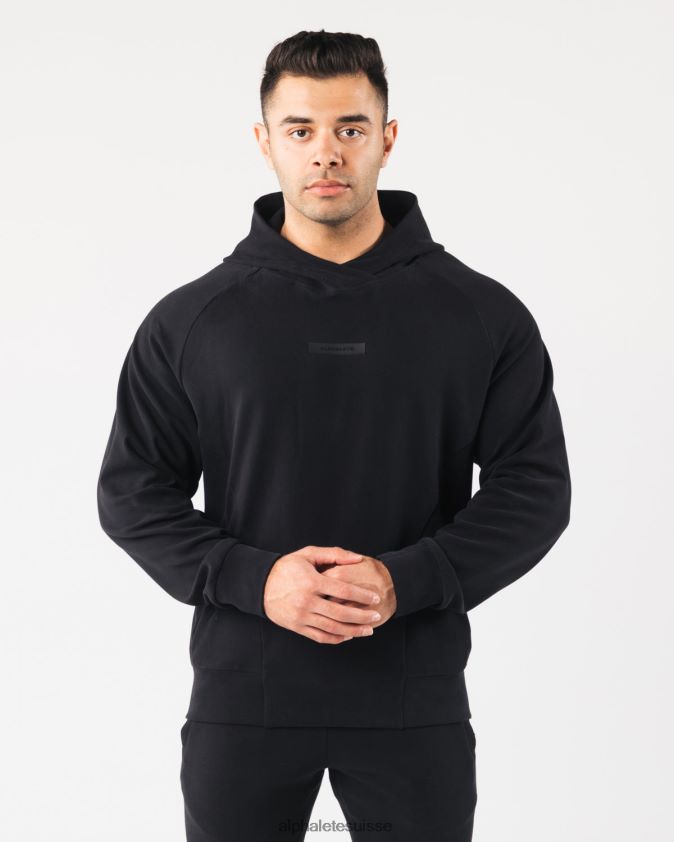 Hommes vêtements 46FZDN625 Alphalete sweat à capuche identité pro noir