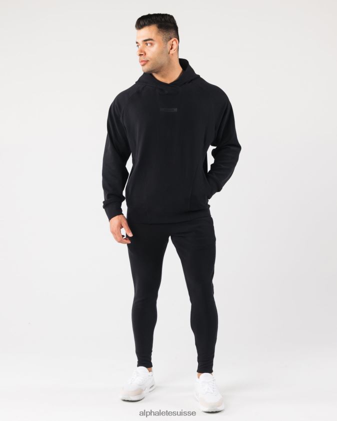 Hommes vêtements 46FZDN625 Alphalete sweat à capuche identité pro noir