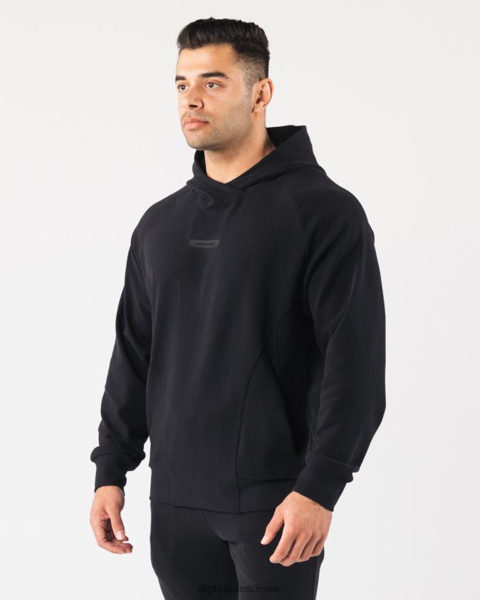 Hommes vêtements 46FZDN625 Alphalete sweat à capuche identité pro noir