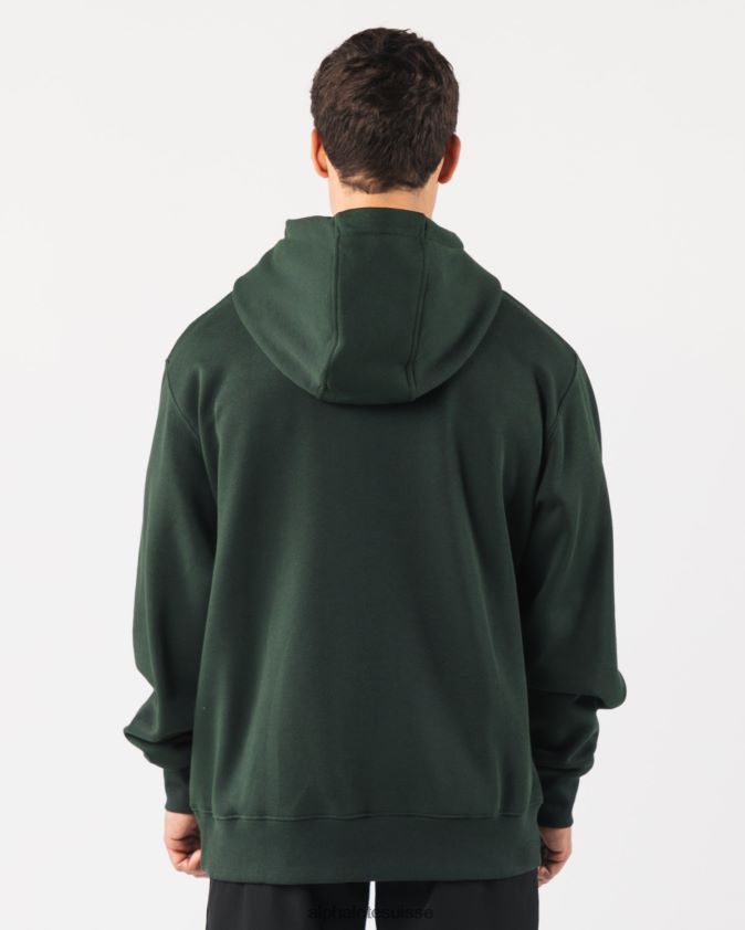 Hommes vêtements 46FZDN627 Alphalete sweat à capuche de base vert persistant