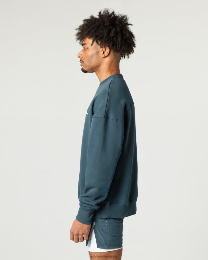 Hommes vêtements 46FZDN632 Alphalete équipage classique océan bleu