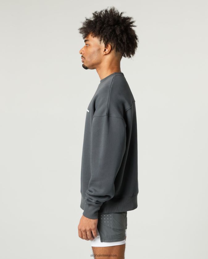 Hommes vêtements 46FZDN633 Alphalete équipage classique gris fumée