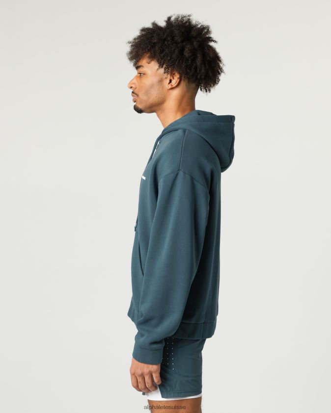 Hommes vêtements 46FZDN637 Alphalete veste classique entièrement zippée océan bleu