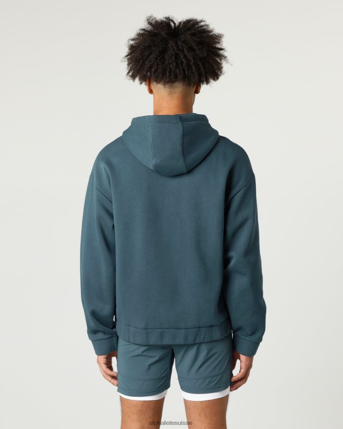 Hommes vêtements 46FZDN637 Alphalete veste classique entièrement zippée océan bleu