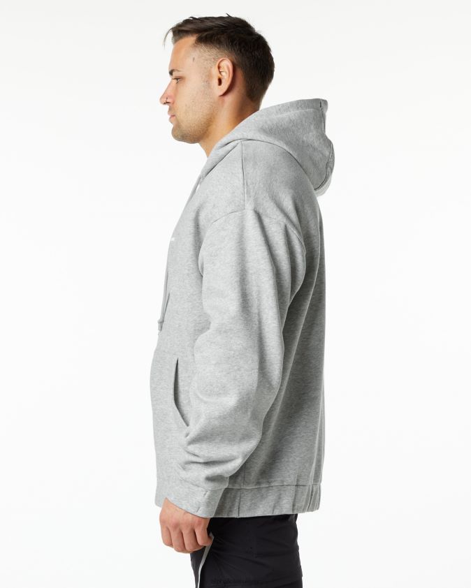 Hommes vêtements 46FZDN642 Alphalete veste classique entièrement zippée gris chiné