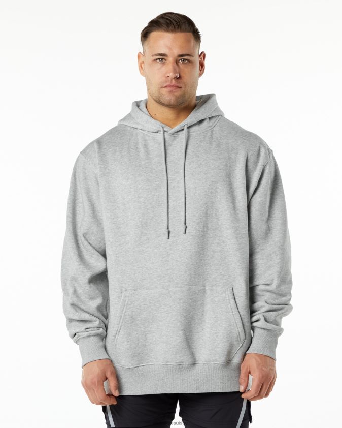 Hommes vêtements 46FZDN646 Alphalete sweat à capuche unité gris chiné