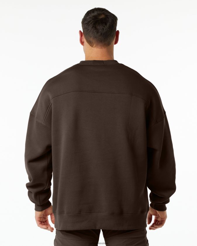 Hommes vêtements 46FZDN649 Alphalete équipage classique caramel au beurre
