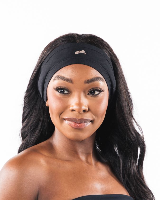 unisexe accessoires 46FZDN475 Alphalete bandeau airtech tête de loup noir