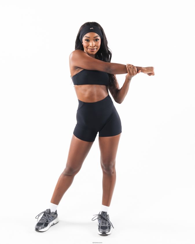 unisexe accessoires 46FZDN475 Alphalete bandeau airtech tête de loup noir