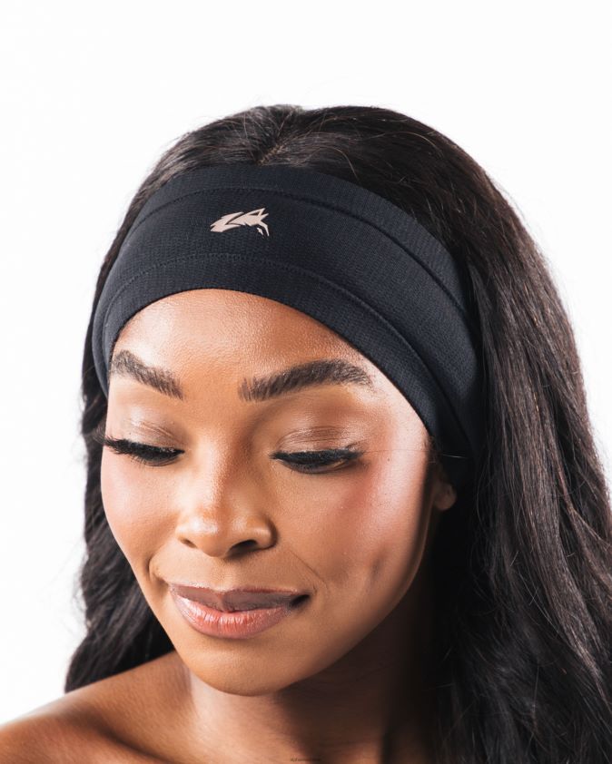 unisexe accessoires 46FZDN475 Alphalete bandeau airtech tête de loup noir