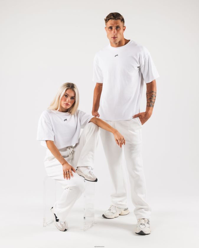 unisexe vêtements 46FZDN447 Alphalete pantalon d'origine blanc