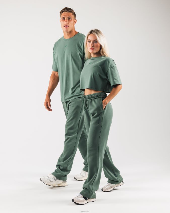 unisexe vêtements 46FZDN452 Alphalete pantalon d'origine vert serein
