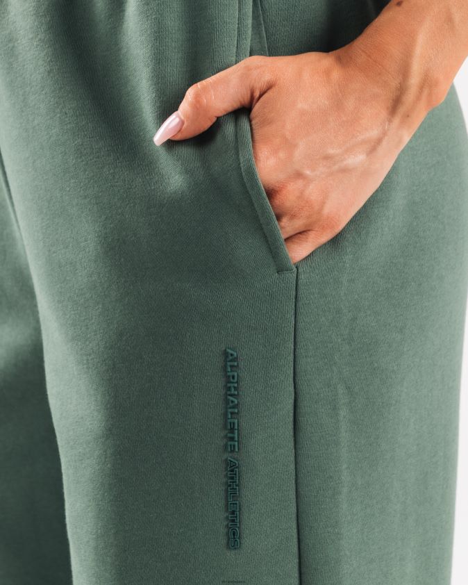 unisexe vêtements 46FZDN452 Alphalete pantalon d'origine vert serein
