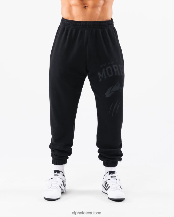 unisexe vêtements 46FZDN459 Alphalete jogger graphique à teinture terre noir