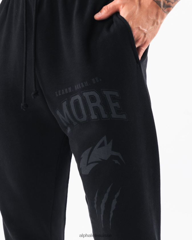 unisexe vêtements 46FZDN459 Alphalete jogger graphique à teinture terre noir