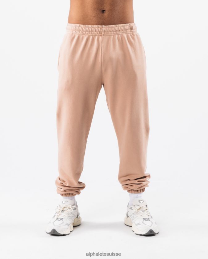 unisexe vêtements 46FZDN461 Alphalete jogger naturel colorant terre brun ocre