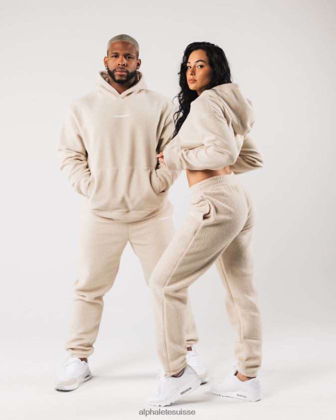 unisexe vêtements 46FZDN480 Alphalete roi jogger marron vanille