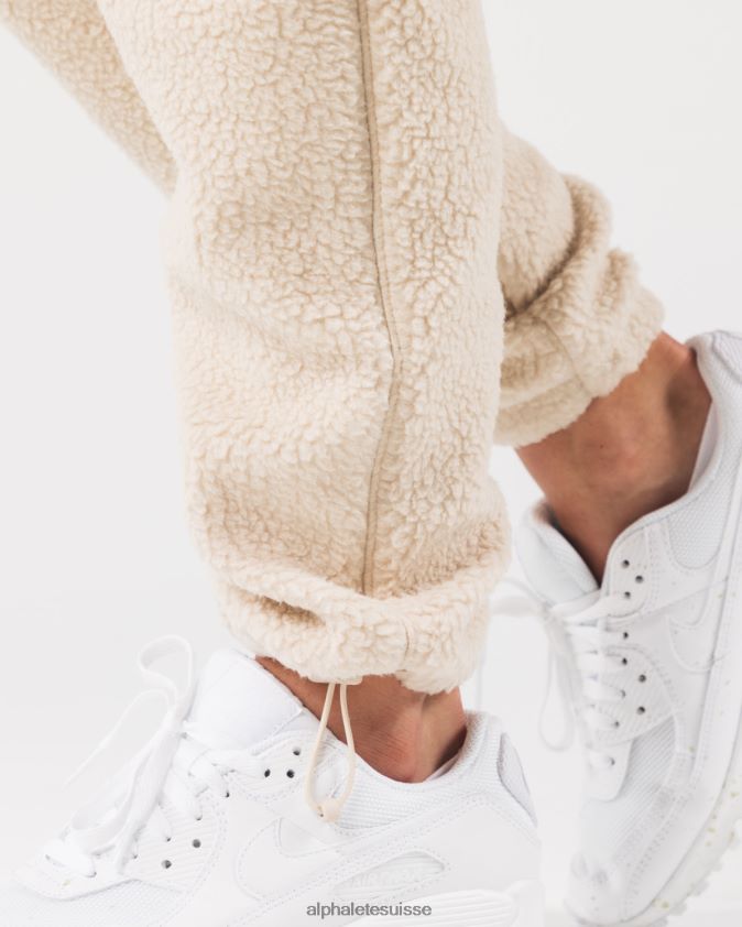 unisexe vêtements 46FZDN480 Alphalete roi jogger marron vanille