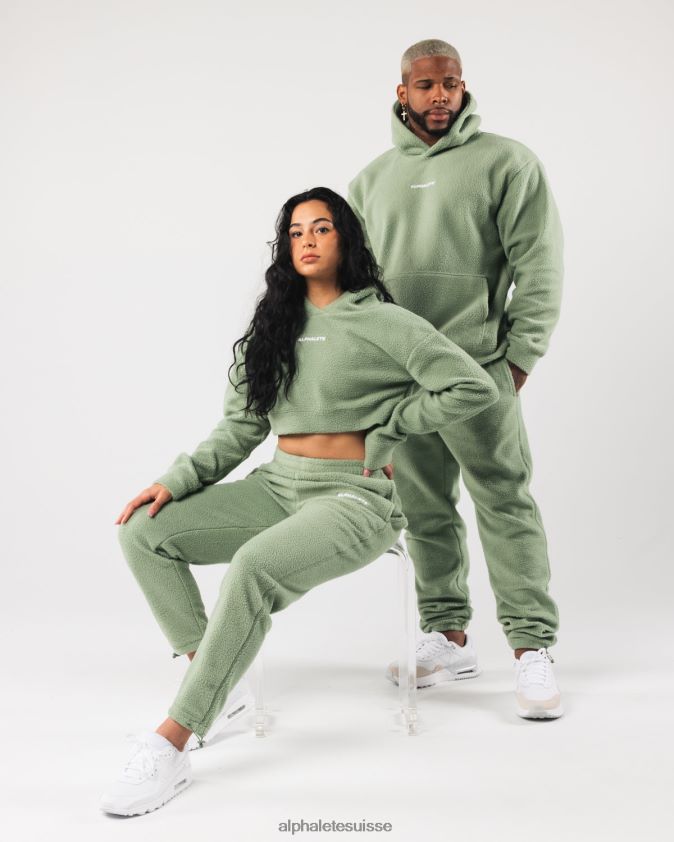 unisexe vêtements 46FZDN484 Alphalete roi jogger vert sauge
