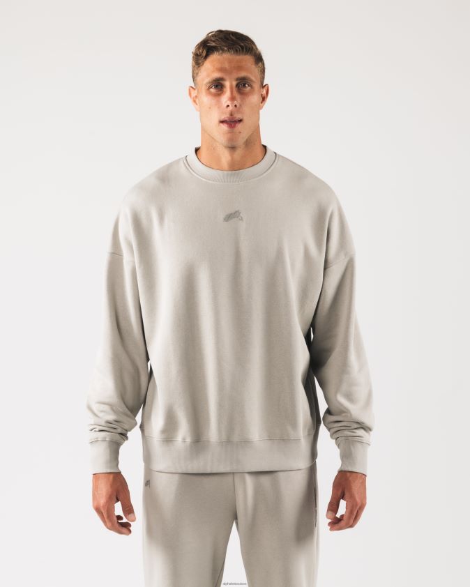 unisexe vêtements 46FZDN263 Alphalete origine ras du cou gris couvert