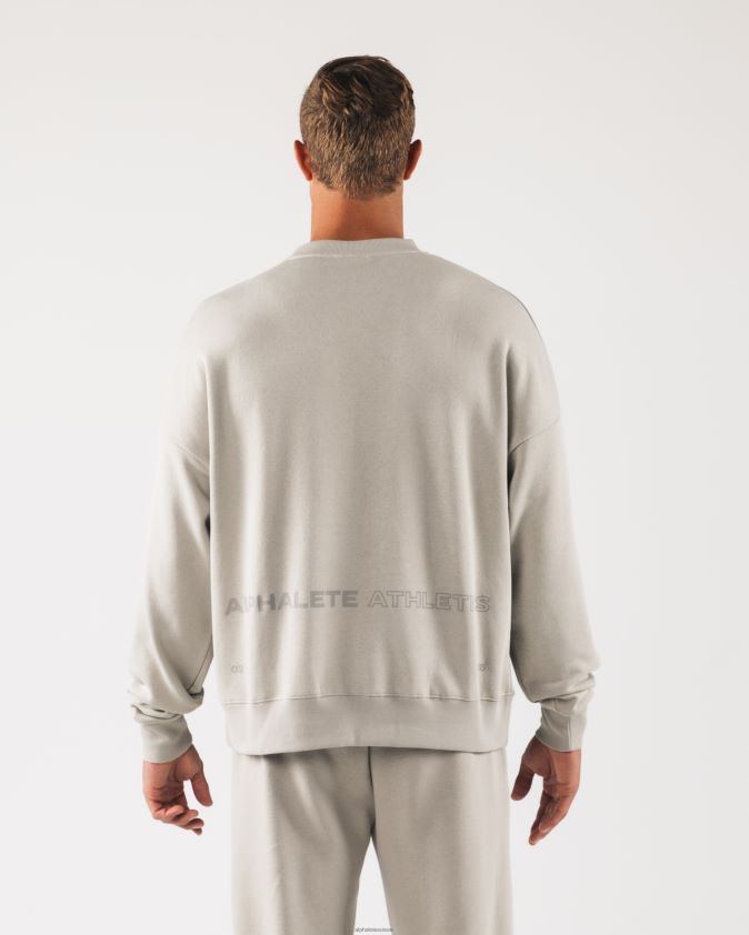 unisexe vêtements 46FZDN263 Alphalete origine ras du cou gris couvert