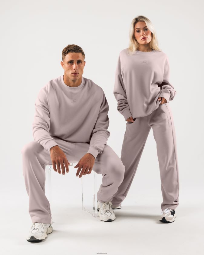 unisexe vêtements 46FZDN265 Alphalete origine ras du cou rose d'eau de rose