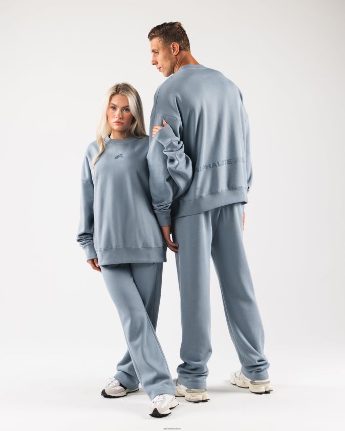 unisexe vêtements 46FZDN266 Alphalete origine ras du cou bleu iceberg