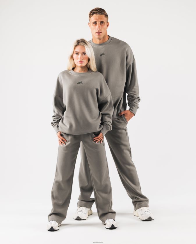 unisexe vêtements 46FZDN268 Alphalete origine ras du cou gris sterling