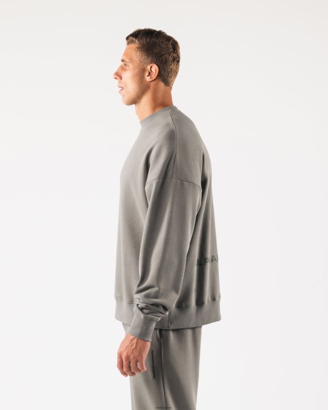 unisexe vêtements 46FZDN268 Alphalete origine ras du cou gris sterling