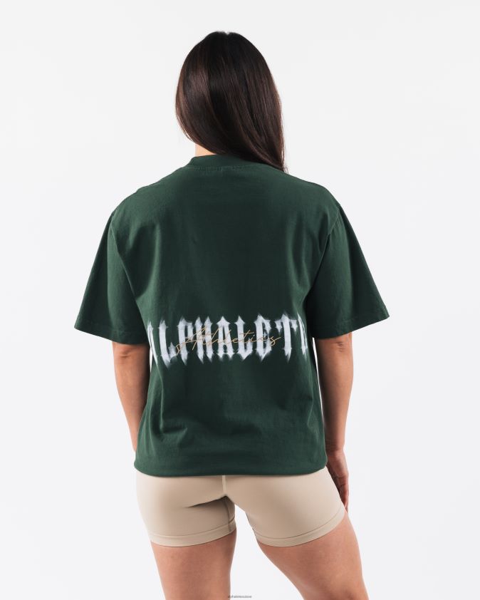 unisexe vêtements 46FZDN179 Alphalete tee-shirt fantôme lierre vert